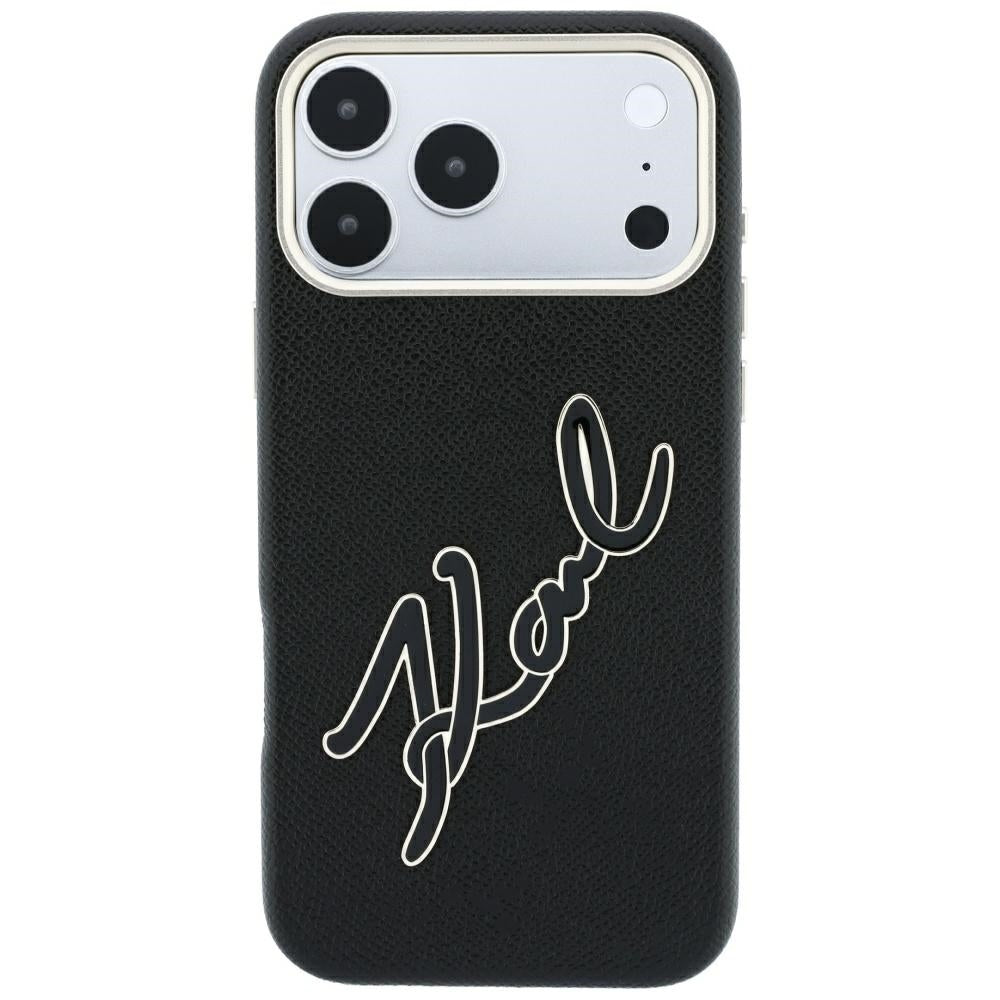 Dėklas Karl Lagerfeld Smooth Big Resin Signature Logo, skirtas iPhone 18 Pro Max / 17 Pro Max - Juodas -- iPhone 18 Pro...