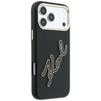 Dėklas Karl Lagerfeld Smooth Big Resin Signature Logo, skirtas iPhone 18 Pro Max / 17 Pro Max - Juodas -- iPhone 18 Pro...
