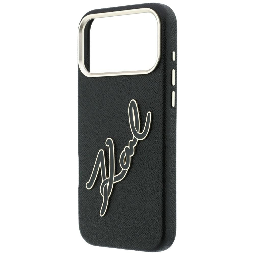 Dėklas Karl Lagerfeld Smooth Big Resin Signature Logo, skirtas iPhone 18 Pro Max / 17 Pro Max - Juodas -- iPhone 18 Pro...
