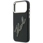 Dėklas Karl Lagerfeld Smooth Big Resin Signature Logo, skirtas iPhone 18 Pro Max / 17 Pro Max - Juodas -- iPhone 18 Pro...