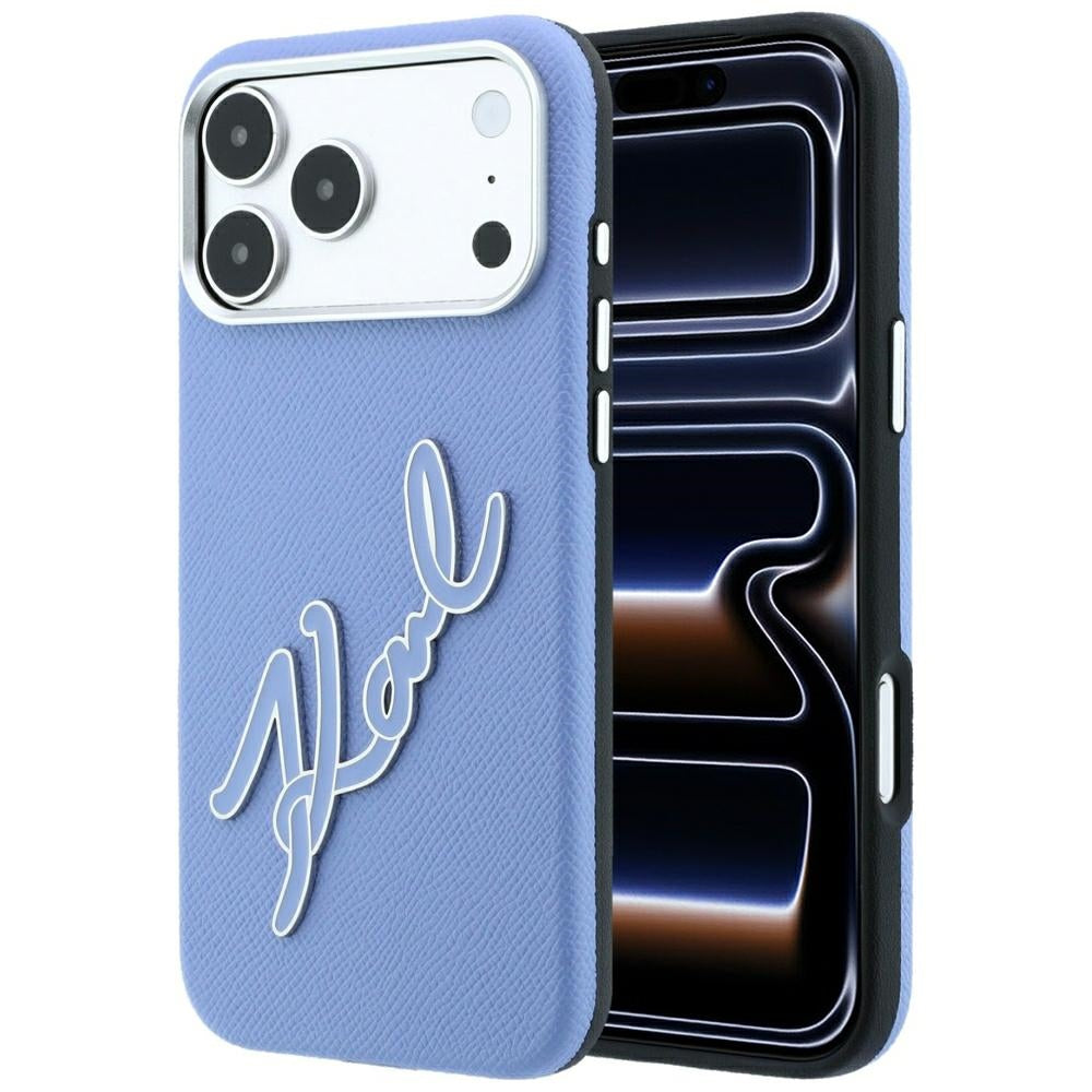 Dėklas Karl Lagerfeld Smooth Big Resin Signature Logo, skirtas iPhone 18 Pro Max / 17 Pro Max - Mėlyna -- iPhone 18 Pro...