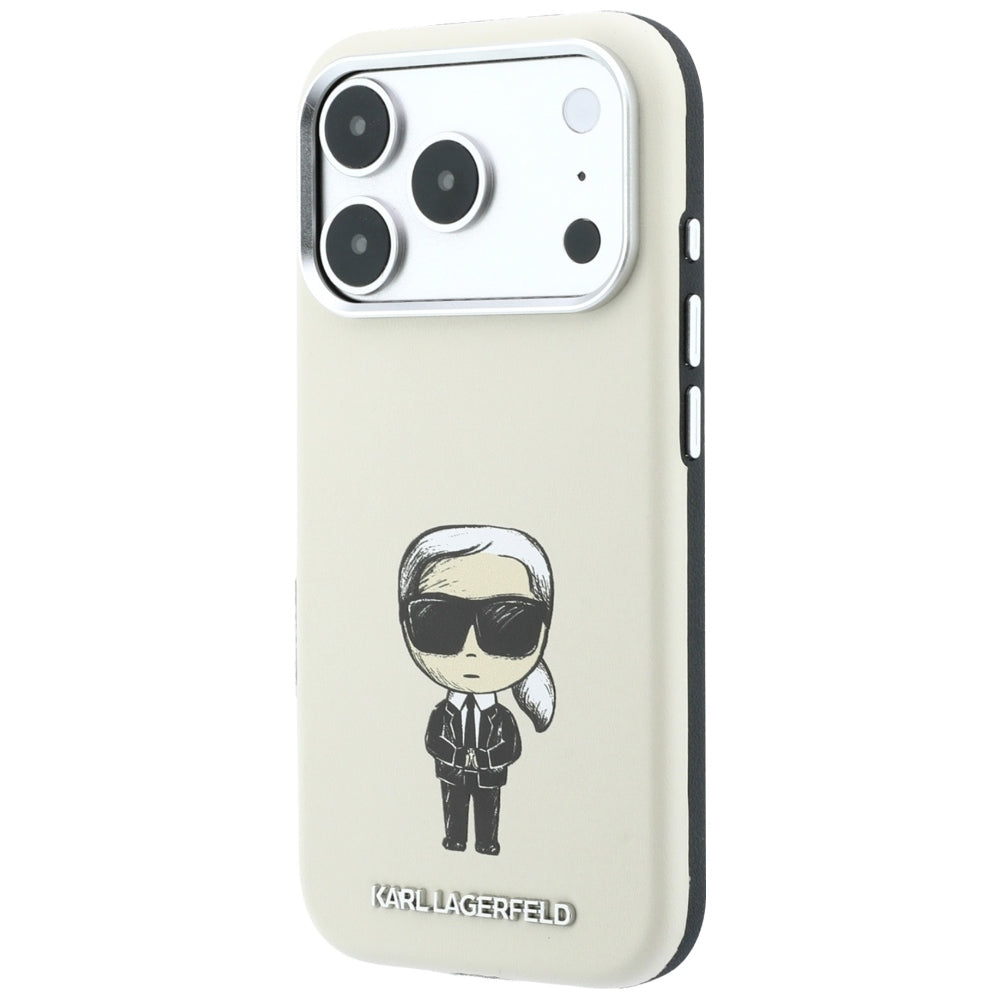 Dėklas Karl Lagerfeld Smooth Ikonik Sketch MagSafe, skirtas iPhone 18 Pro Max / 17 Pro Max - Smėlio -- iPhone 18 Pro Max...