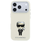 Dėklas Karl Lagerfeld Smooth Ikonik Sketch MagSafe, skirtas iPhone 18 Pro Max / 17 Pro Max - Smėlio -- iPhone 18 Pro Max...