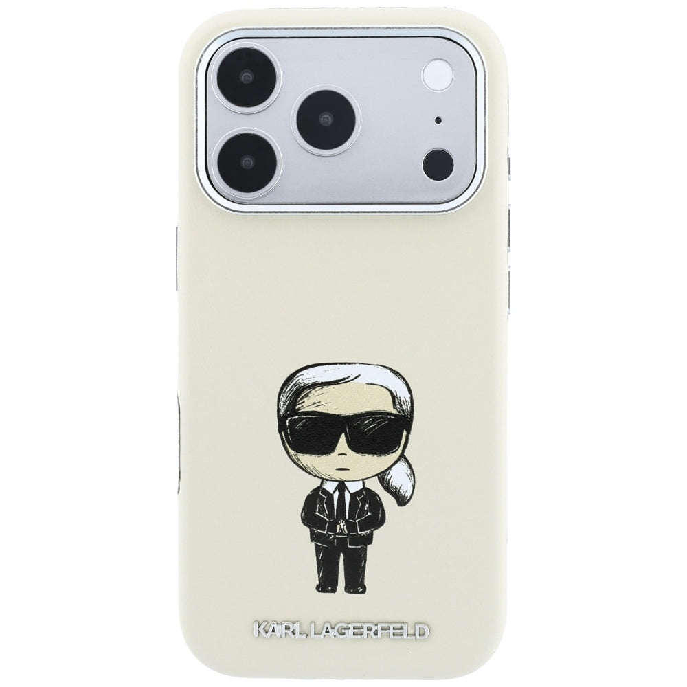 Dėklas Karl Lagerfeld Smooth Ikonik Sketch MagSafe, skirtas iPhone 18 Pro Max / 17 Pro Max - Smėlio -- iPhone 18 Pro Max...