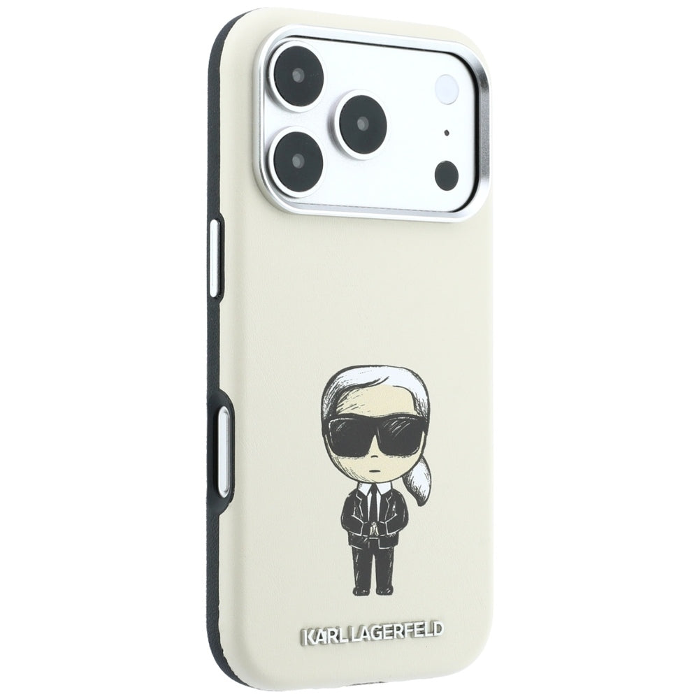 Dėklas Karl Lagerfeld Smooth Ikonik Sketch MagSafe, skirtas iPhone 18 Pro Max / 17 Pro Max - Smėlio -- iPhone 18 Pro Max...