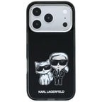 Dėklas Karl Lagerfeld Smooth Karl & Choupette Bodies Sketch MagSafe, skirtas iPhone 18 Pro Max / 17 Pro Max - Juoda --...