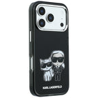 Dėklas Karl Lagerfeld Smooth Karl & Choupette Bodies Sketch MagSafe, skirtas iPhone 18 Pro Max / 17 Pro Max - Juoda --...