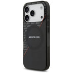 Dėklas AMG IML Double Layer Rhombs MagSafe telefonui iPhone 18 Pro / 17 Pro - juodas ir raudonas -- iPhone 18 Pro /...