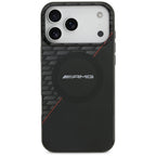 Dėklas AMG IML Double Layer Rhombs MagSafe telefonui iPhone 18 Pro Max / 17 Pro Max - juodas ir raudonas -- iPhone 18 Pro...