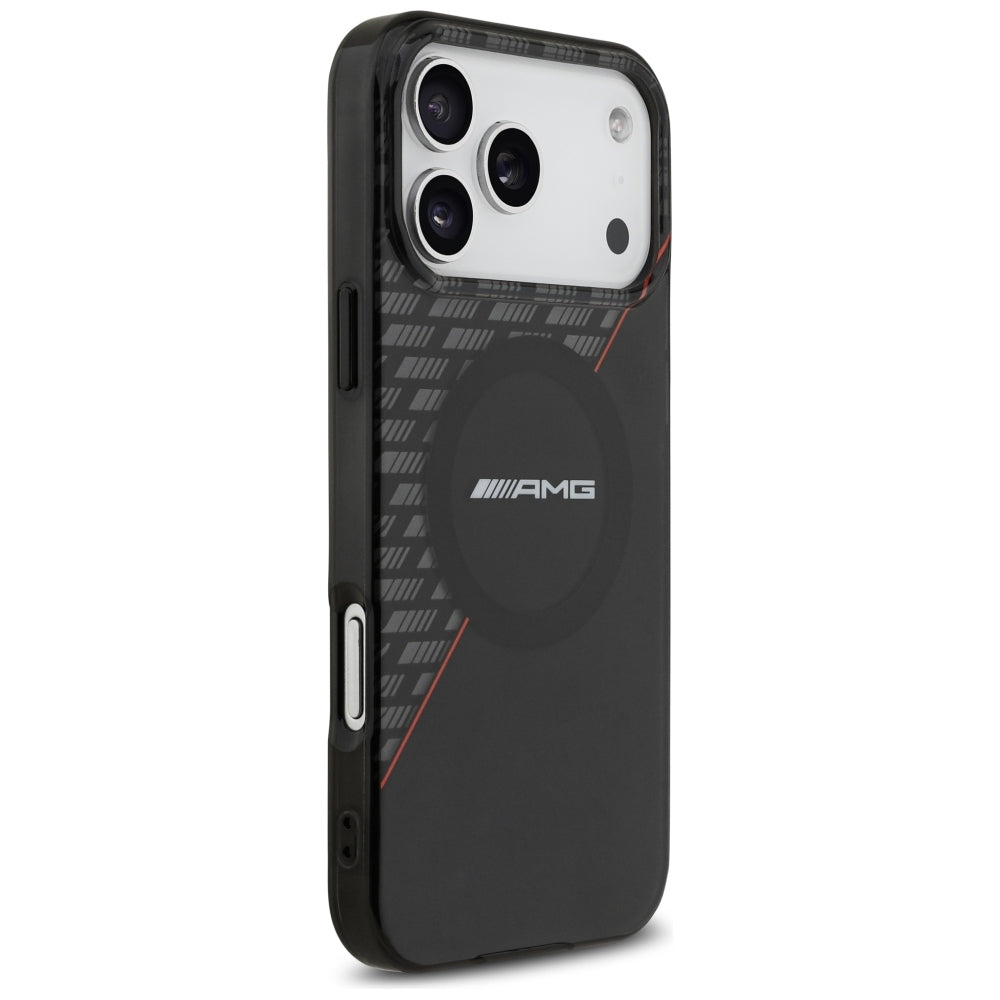 Dėklas AMG IML Double Layer Rhombs MagSafe telefonui iPhone 18 Pro Max / 17 Pro Max - juodas ir raudonas -- iPhone 18 Pro...