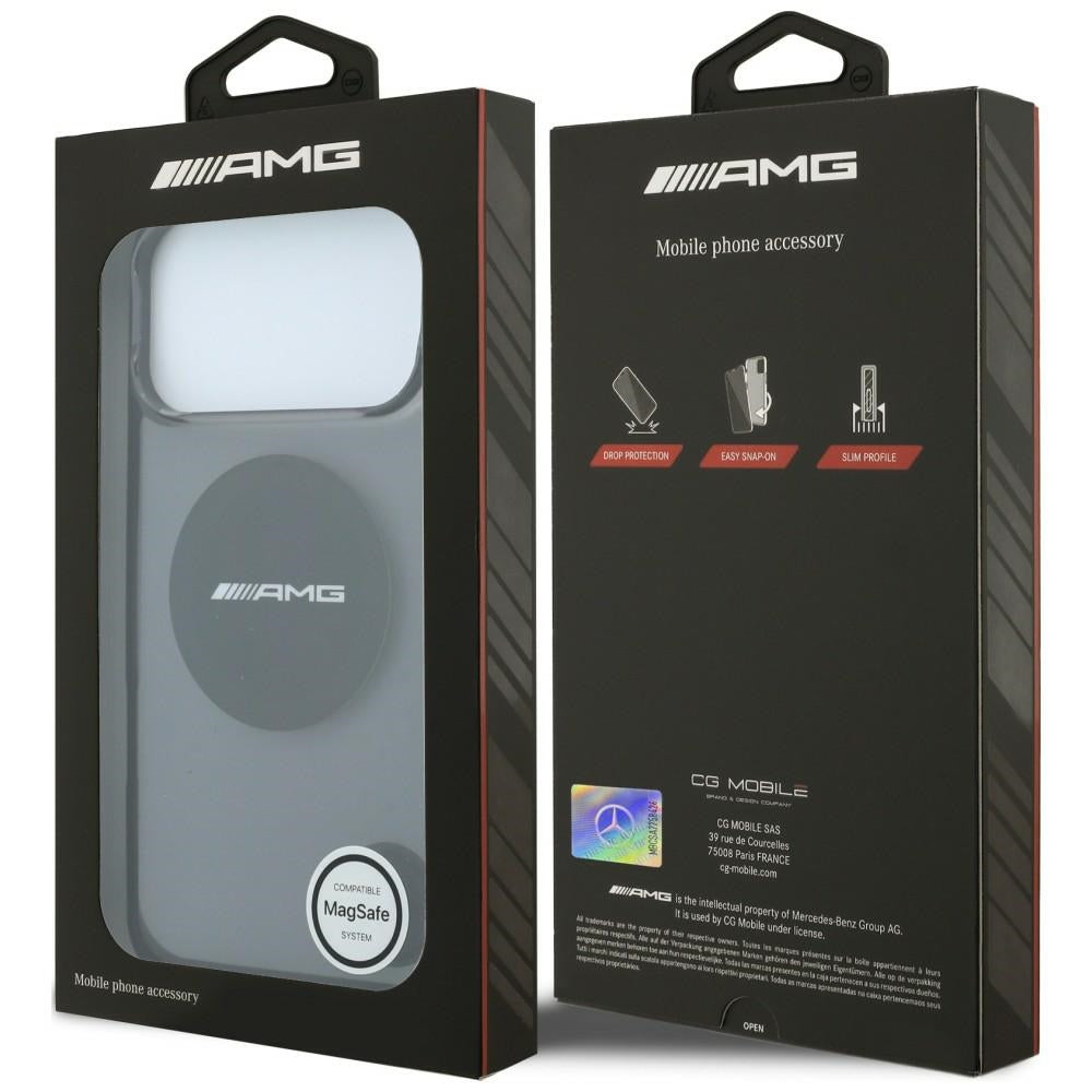 Dėklas Mercedes AMG IML Transparent Bicolor Block MagSafe, skirtas iPhone 18 Pro Max / 17 Pro Max - juodas -- iPhone 18...
