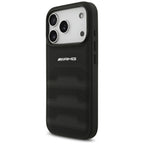 Dėklas Mercedes AMG Leather Debossed Lines, skirtas iPhone 18 Pro / 17 Pro - juodas -- iPhone 18 Pro / iPhone 17 Pro