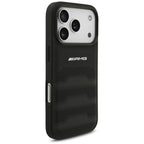 Dėklas Mercedes AMG Leather Debossed Lines, skirtas iPhone 18 Pro / 17 Pro - juodas -- iPhone 18 Pro / iPhone 17 Pro