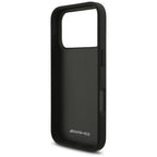 Dėklas Mercedes AMG Leather Debossed Lines, skirtas iPhone 18 Pro / 17 Pro - juodas -- iPhone 18 Pro / iPhone 17 Pro