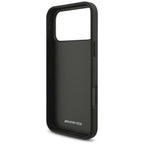 Dėklas Mercedes AMG Leather Debossed Lines Logo, skirtas iPhone 18 Pro Max / 17 Pro Max - Juodas -- iPhone 18 Pro Max /...
