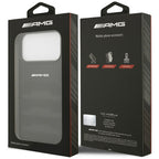 Dėklas Mercedes AMG Leather Debossed Lines Logo, skirtas iPhone 18 Pro Max / 17 Pro Max - Juodas -- iPhone 18 Pro Max /...