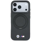 Dėklas BMW Kevlar Ring Stand 360 MagSafe, skirtas iPhone 18 Pro / 17 Pro - Juodas -- iPhone 18 Pro / iPhone 17 Pro