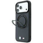 Dėklas BMW Kevlar Ring Stand 360 MagSafe, skirtas iPhone 18 Pro Max / 17 Pro Max - Tamsiai pilkas -- iPhone 18 Pro Max /...