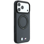 Dėklas BMW Kevlar Ring Stand 360 MagSafe, skirtas iPhone 18 Pro Max / 17 Pro Max - Tamsiai pilkas -- iPhone 18 Pro Max /...