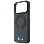 Dėklas BMW Kevlar Ring Stand 360 MagSafe, skirtas iPhone 18 Pro Max / 17 Pro Max - Tamsiai pilkas -- iPhone 18 Pro Max /...