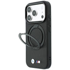 Dėklas BMW Kevlar Ring Stand 360 MagSafe, skirtas iPhone 18 Pro Max / 17 Pro Max - Juodas -- iPhone 18 Pro Max / iPhone...