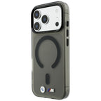Dėklas BMW M IML Frosted Metal Logo & Trims MagSafe skirtas iPhone 18 Pro / 17 Pro - Juodas -- iPhone 18 Pro / iPhone 17 Pro