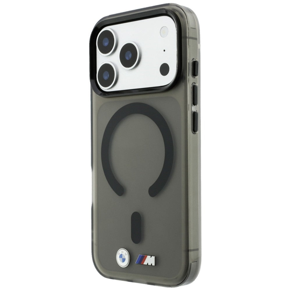 Dėklas BMW M IML Frosted Metal Logo & Trims MagSafe skirtas iPhone 18 Pro / 17 Pro - Juodas -- iPhone 18 Pro / iPhone 17 Pro