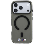 Dėklas BMW M IML Frosted Metal Logo & Trims MagSafe skirtas iPhone 18 Pro / 17 Pro - Juodas -- iPhone 18 Pro / iPhone 17 Pro