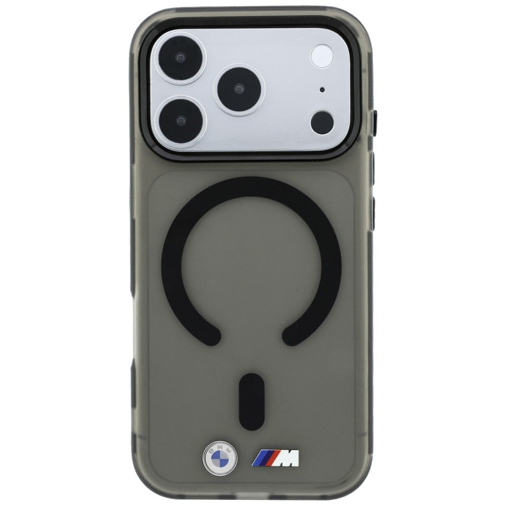 Dėklas BMW M IML Frosted Metal Logo & Trims MagSafe skirtas iPhone 18 Pro / 17 Pro - Juodas -- iPhone 18 Pro / iPhone 17 Pro