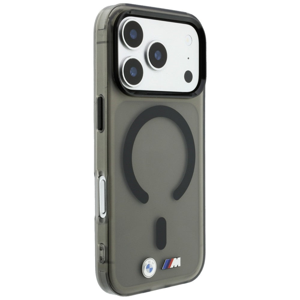 Dėklas BMW M IML Frosted Metal Logo & Trims MagSafe skirtas iPhone 18 Pro / 17 Pro - Juodas -- iPhone 18 Pro / iPhone 17 Pro