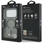 Dėklas BMW M IML Frosted Metal Logo & Trims MagSafe skirtas iPhone 18 Pro / 17 Pro - Juodas -- iPhone 18 Pro / iPhone 17 Pro