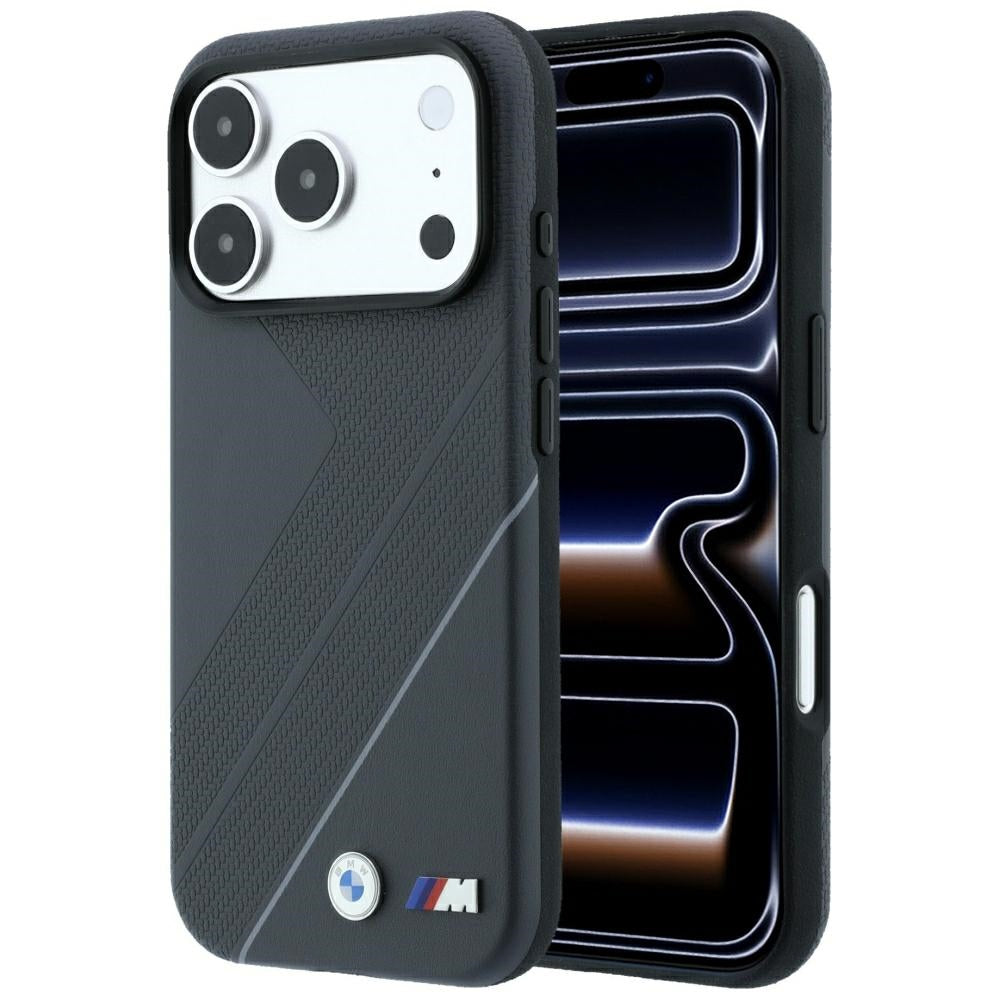 Dėklas BMW M Tire Track with Silver Line MagSafe, skirtas iPhone 18 Pro / 17 Pro - Tamsiai pilkas -- iPhone 18 Pro /...