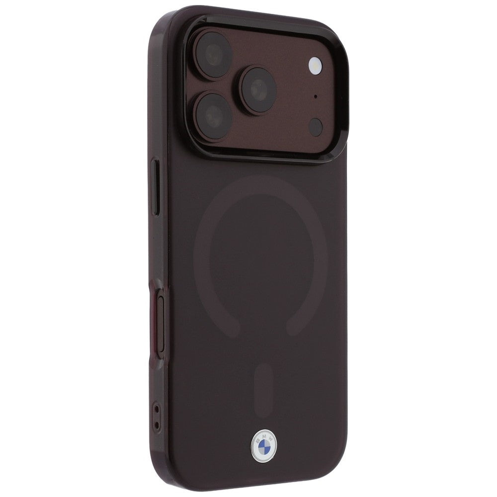 Dėklas BMW Sign Frosted IML & Metal Logo MagSafe, skirtas iPhone 18 Pro / 17 Pro - Bordo -- iPhone 18 Pro / iPhone 17 Pro