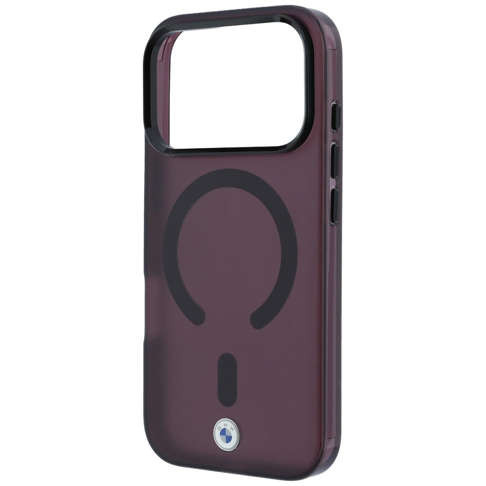Dėklas BMW Sign Frosted IML & Metal Logo MagSafe, skirtas iPhone 18 Pro / 17 Pro - Bordo -- iPhone 18 Pro / iPhone 17 Pro