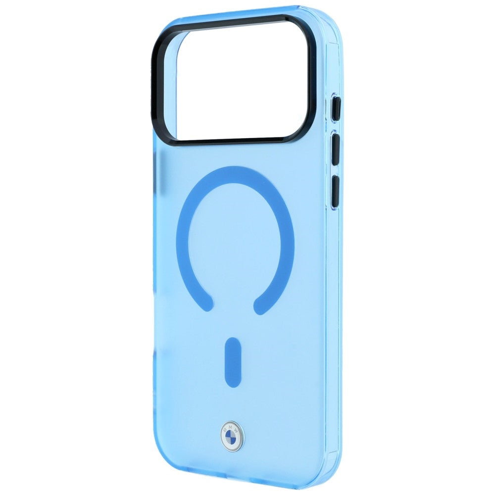 Dėklas BMW Sign Frosted IML & Metal Logo MagSafe, skirtas iPhone 18 Pro / 17 Pro - Mėlynas -- iPhone 18 Pro / iPhone 17 Pro