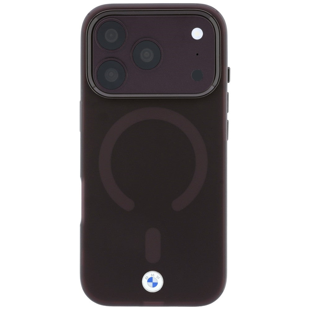 Dėklas BMW Sign Frosted IML & Metal Logo MagSafe, skirtas iPhone 18 Pro Max / 17 Pro Max - Bordo -- iPhone 18 Pro Max /...