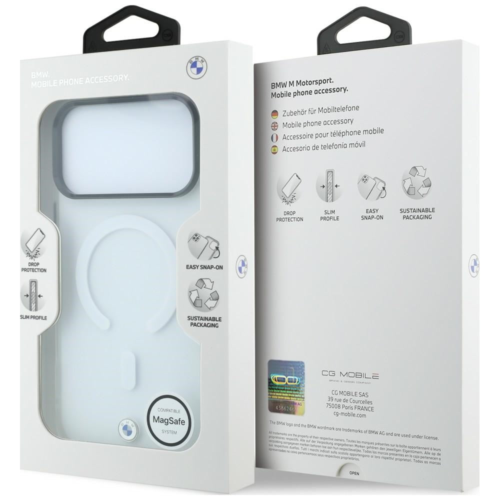 Dėklas BMW Sign Frosted IML & Metal Logo MagSafe, skirtas iPhone 18 Pro Max / 17 Pro Max - Skaidri -- iPhone 18 Pro Max /...
