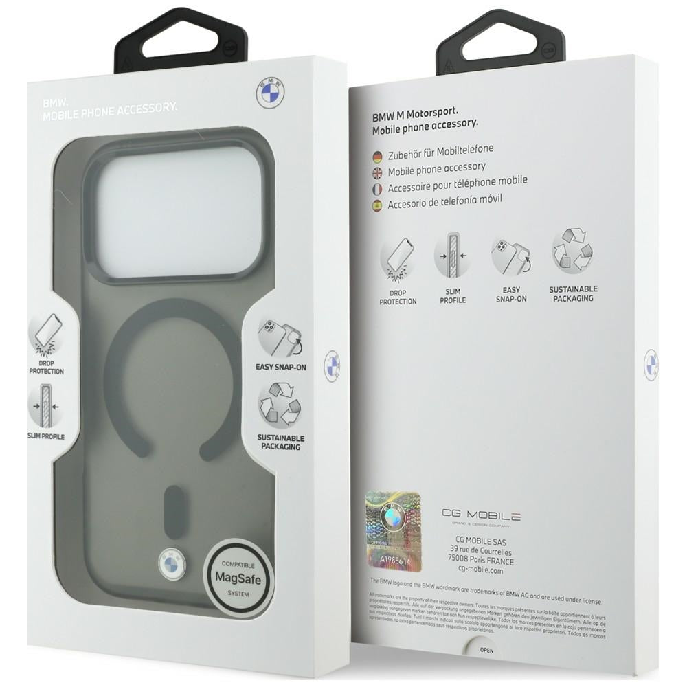 Dėklas BMW Sign Frosted IML & Metal Logo MagSafe, skirtas iPhone 18 Pro Max / 17 Pro Max - Pilka -- iPhone 18 Pro Max /...