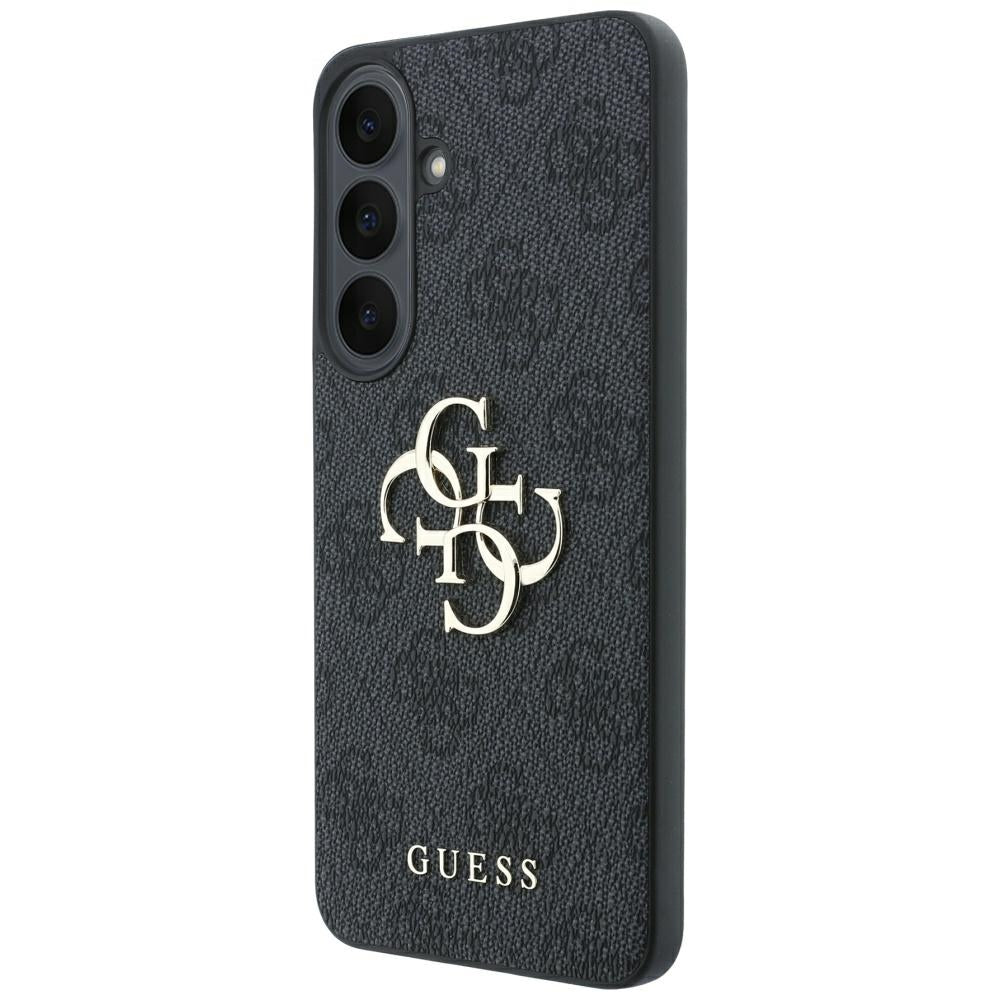 Dėklas Samsung Galaxy S26 FE - Guess Embossed 4G Ring Classic Logo MagSafe - Juodas -- Samsung Galaxy S26 FE