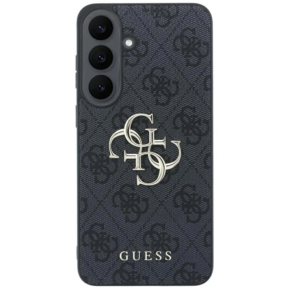 Dėklas Samsung Galaxy S26 FE - Guess Embossed 4G Ring Classic Logo MagSafe - Juodas -- Samsung Galaxy S26 FE
