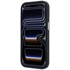 Dėklas iPhone 18 Pro Max / 17 Pro Max - Guess Ring Stand 360 Grained Classic Logo MagSafe - Juodas -- iPhone 18 Pro Max /...