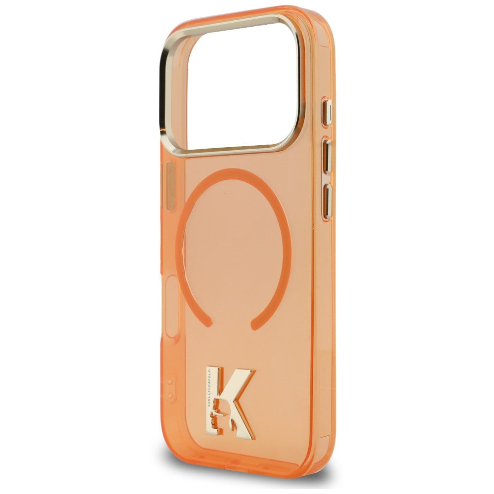 Dėklas Karl Lagerfeld IML K Head MagSafe telefonui iPhone 18 Pro / 17 Pro - Oranžinis -- iPhone 18 Pro / iPhone 17 Pro