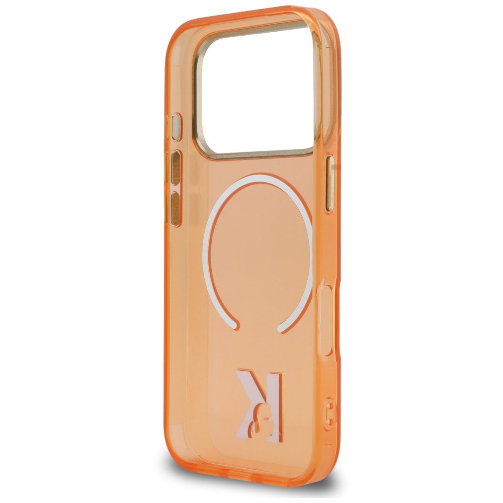 Dėklas Karl Lagerfeld IML K Head MagSafe telefonui iPhone 18 Pro / 17 Pro - Oranžinis -- iPhone 18 Pro / iPhone 17 Pro