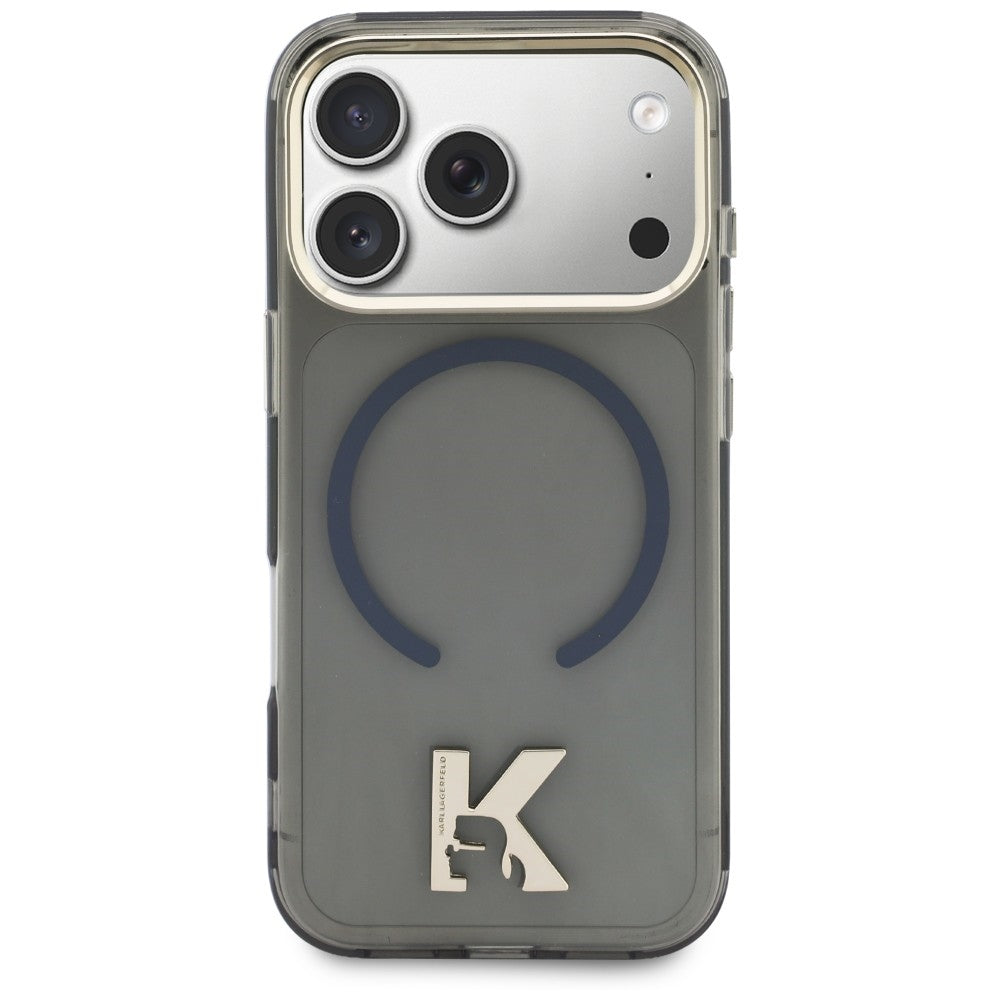 Dėklas Karl Lagerfeld IML K Head MagSafe telefonui iPhone 18 Pro / 17 Pro - Juodas -- iPhone 18 Pro / iPhone 17 Pro