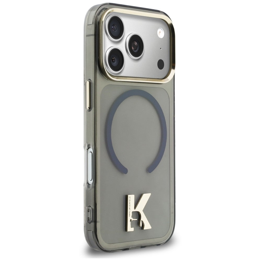 Dėklas Karl Lagerfeld IML K Head MagSafe telefonui iPhone 18 Pro / 17 Pro - Juodas -- iPhone 18 Pro / iPhone 17 Pro
