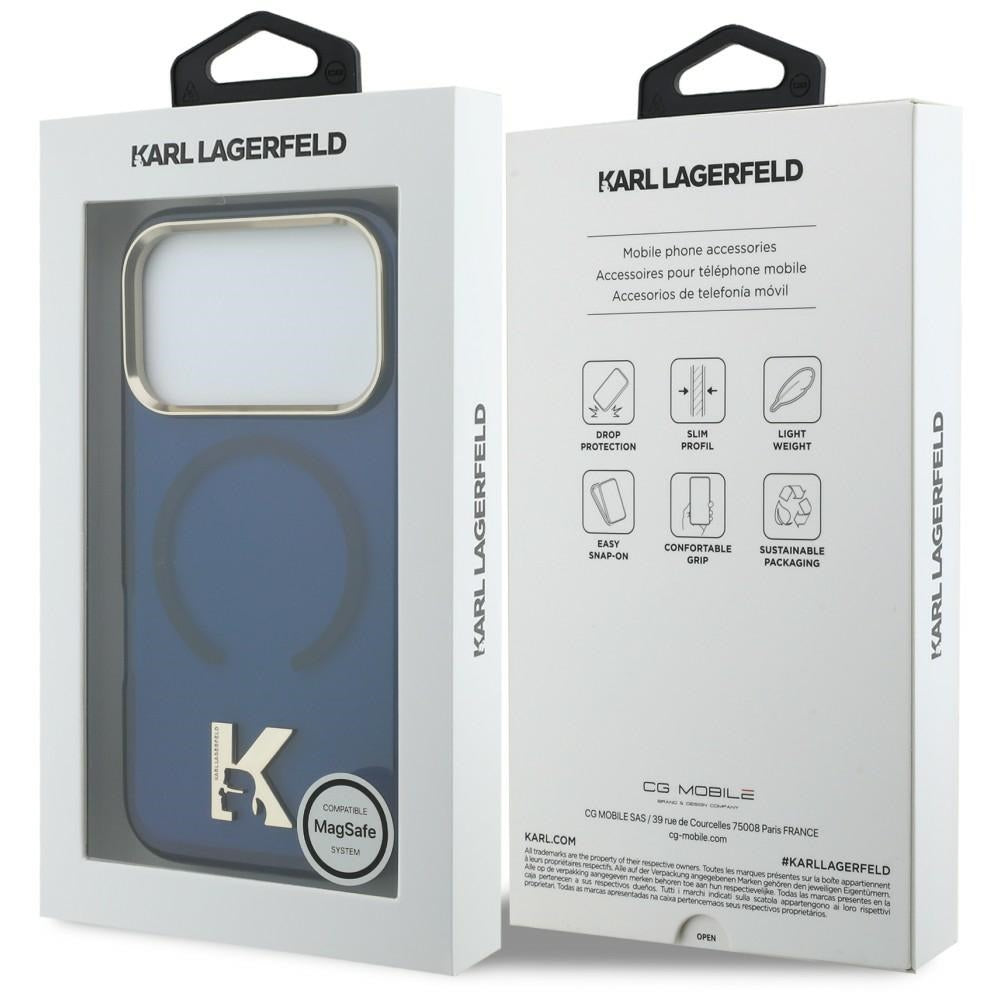 Dėklas Karl Lagerfeld IML K Head MagSafe telefonui iPhone 18 Pro / 17 Pro - Mėlynas -- iPhone 18 Pro / iPhone 17 Pro