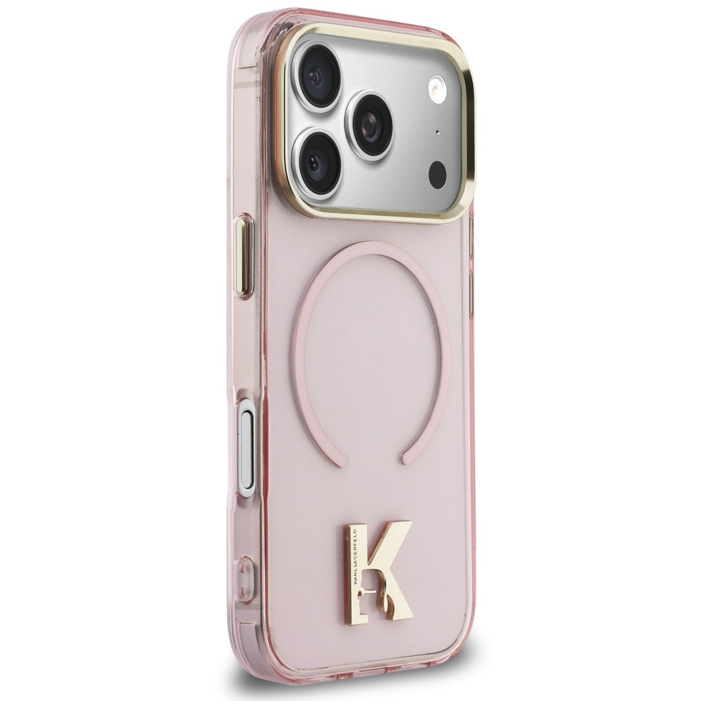 Dėklas Karl Lagerfeld IML K Head MagSafe telefonui iPhone 18 Pro / 17 Pro - Rožinis -- iPhone 18 Pro / iPhone 17 Pro