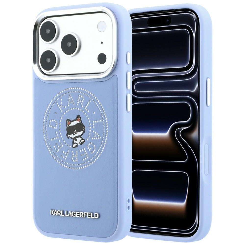Dėklas Karl Lagerfeld Point & Choupette Sketch MagSafe telefonams iPhone 18 Pro / 17 Pro - Mėlynas -- iPhone 18 Pro /...