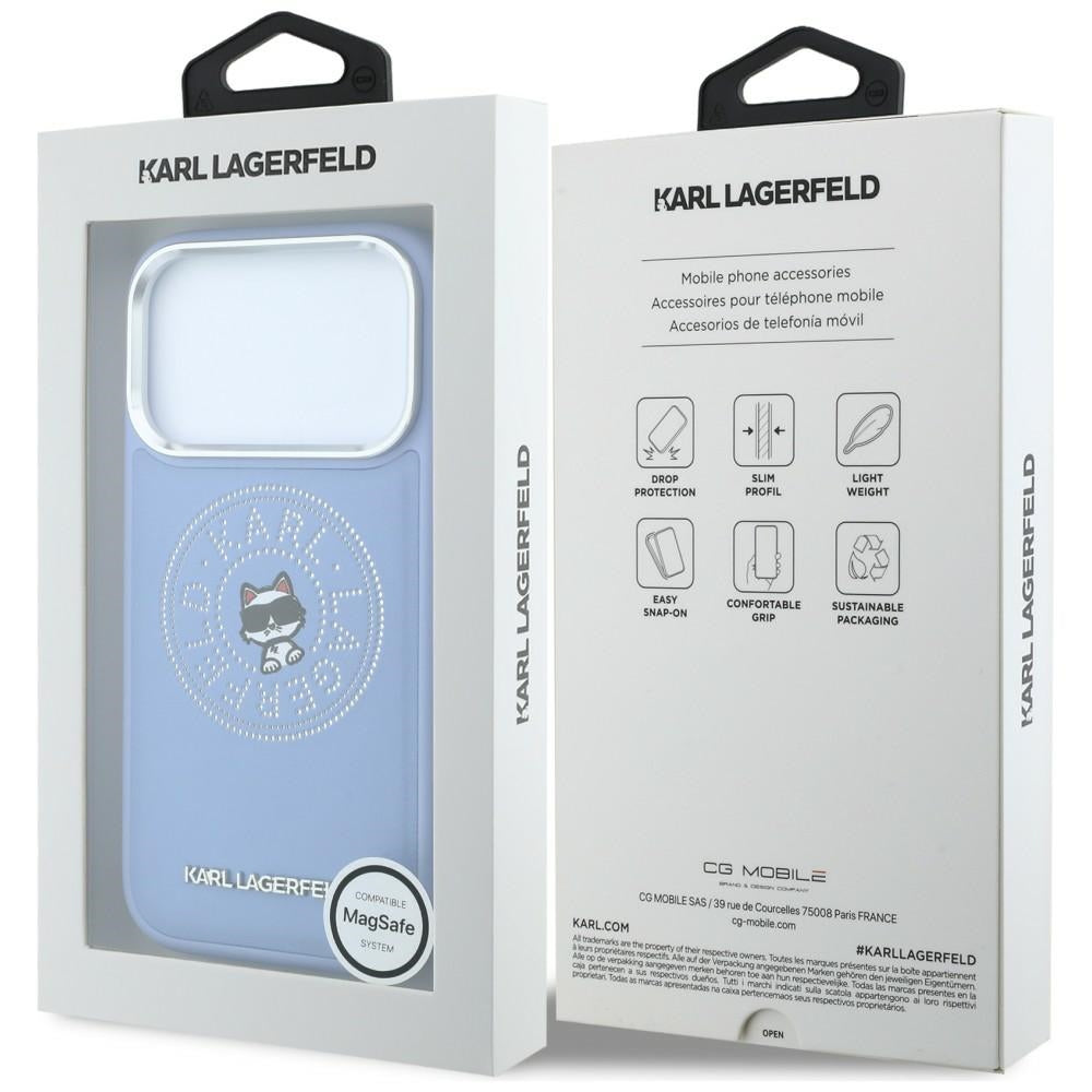 Dėklas Karl Lagerfeld Point & Choupette Sketch MagSafe telefonui iPhone 18 Pro Max / 17 Pro Max - Mėlynas -- iPhone 18...