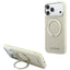 Dėklas Karl Lagerfeld Ring Stand 360 Saffiano Classic Logo MagSafe telefonui iPhone 18 Pro Max / 17 Pro Max - Smėlinis --...